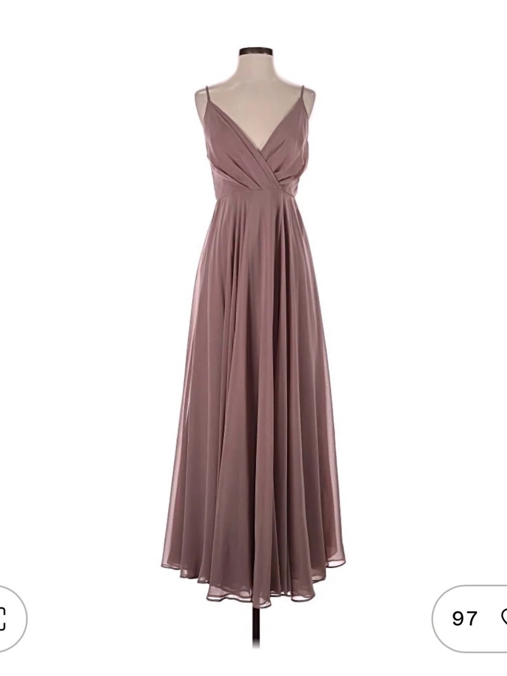 BHLDN Anthropologie Eva Mauve violet grey dress sz l